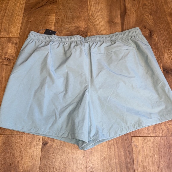 VRST Woven Nylon Shorts XXL 5" Dusty Teal Heather Zippered Pocket NEW - Picture 5 of 5